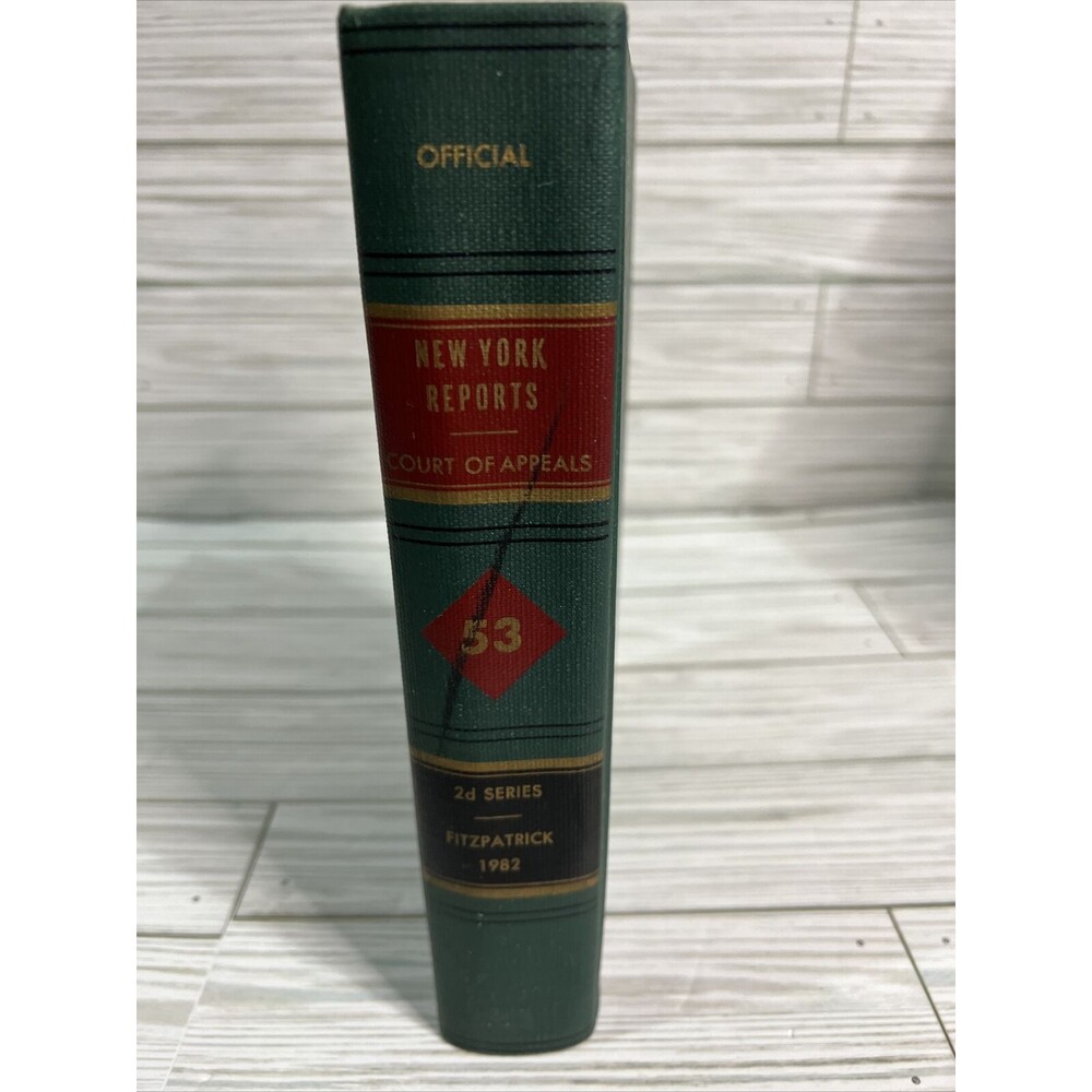 NEW YORK REPORTS BOOK Court of Appeals NY 2d Series Fitzpatrick 1982-53